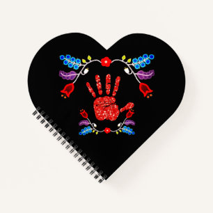 Carnet Motif Floral Ojibwe MMIW noir