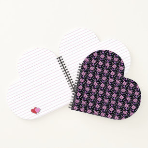 Carnet Motif floral Papillon Violet Cottagecore mignon