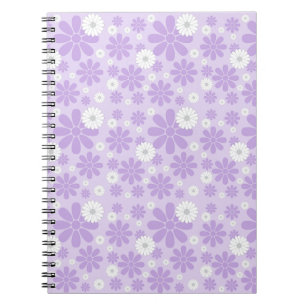 Carnet Motif Floral Pastel LAVANDE