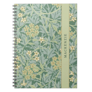 Carnet Motif floral personnalisé de jasmin vert