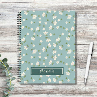 Carnet Motif floral petit géranium à l'aquarelle vintage