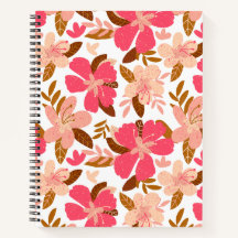 Motif floral rose illustré