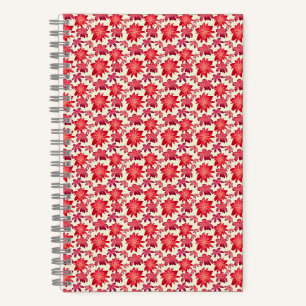 Carnet Motif floral rose rouge sans couture Dark Aestheti