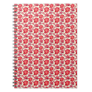 Carnet Motif floral rose rouge sans couture Dark Aestheti