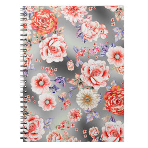 Carnet Motif floral sans couture, avec design fleur migno