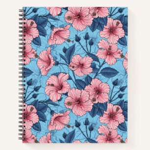 Carnet Motif floral tropical d'Hibiscus