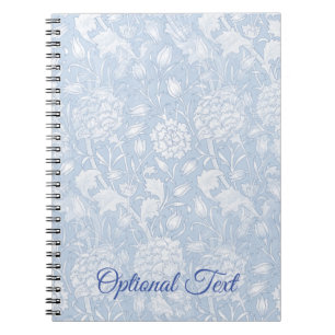 Carnet Motif Floral William Morris en bleu