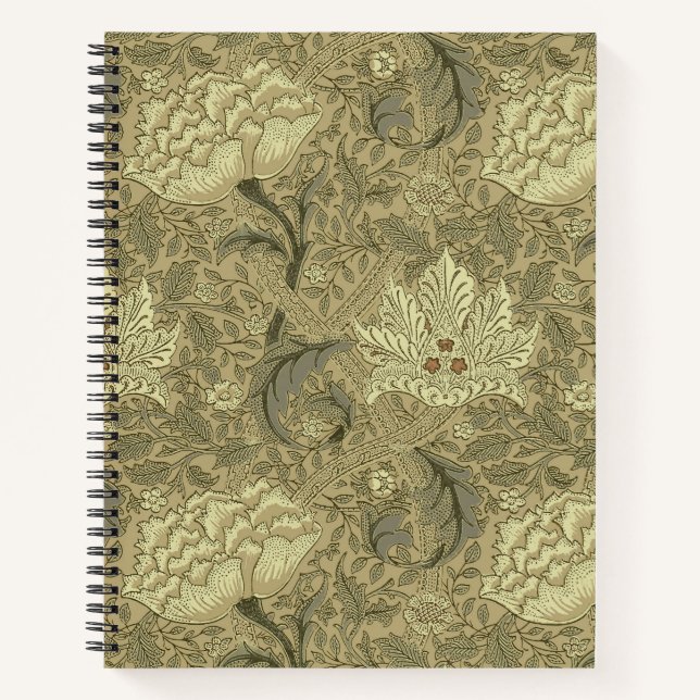 Carnet Motif floral William Morris Windrush : Vintage (Devant)