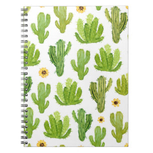 Carnet Motif fluide cactus aquarelle