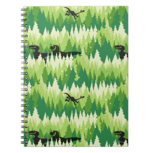 Carnet Motif forestier Dino