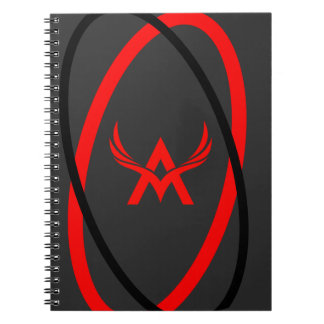 Carnet Motif géométrique abstrait noir rouge gris