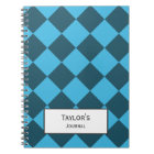 Motif géométrique bleu cyan diamant personnalisé