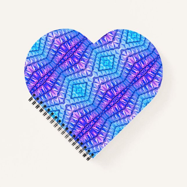 Carnet Motif géométrique bleu et violet (Devant)