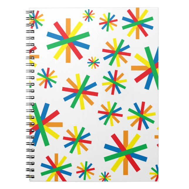 Carnet Motif géométrique coloré Art géométrique géométriq (Devant)