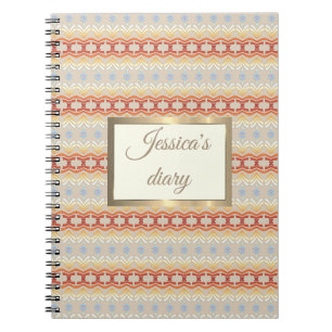 Carnet Motif géométrique de style ethnique de boho. cad