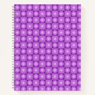 Carnet Motif géométrique floral violet