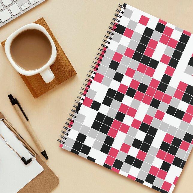 Carnet Motif géométrique Magenta moderne (Créateur téléchargé)