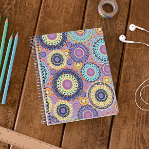 Carnet Motif géométrique mandala boho violet