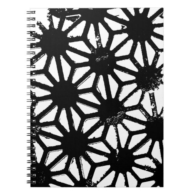Carnet Motif géométrique noir (Devant)