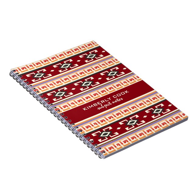 Carnet Motif géométrique tribale amérindienne monographiq (Côté Droit)