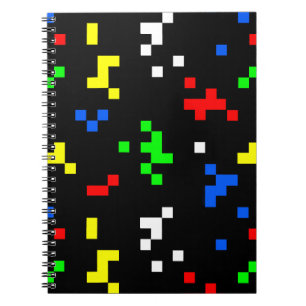 Carnet Motif graphique de jeu vidéo rétro 8 bits