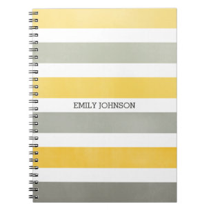 Carnet Motif Gris et Gris et Gris Jaune