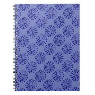 Carnet Motif Indigo bleu foncé rayé sur bleu