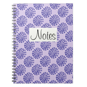 Carnet Motif indigo bleu foncé rayé sur violet