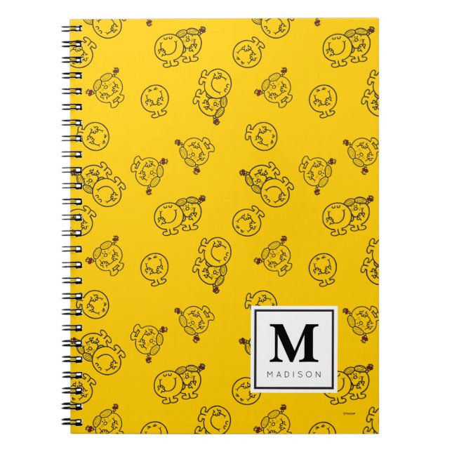 Carnet Motif jaune | Ajoutez votre nom (Devant)