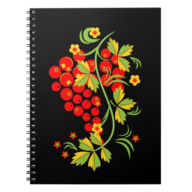 Carnet Motif Khokhloma (Devant)