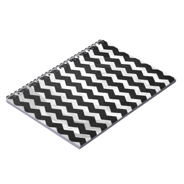 Carnet Motif Kohl Black Chevron (Côté gauche)