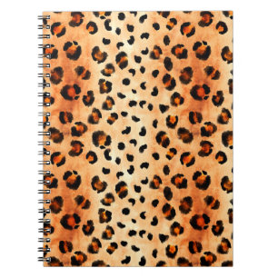 Carnet Motif léopard à l'aquarelle dessiné à la main. Fou