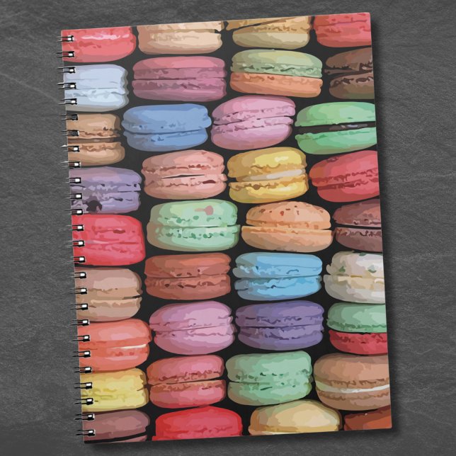 Carnet Motif Macaron français coloré (Colorful French Macaron Pattern notebook)