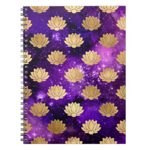 Carnet Motif Mandala Dharma Galaxie Or & Violet