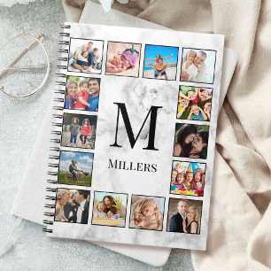 Carnet Motif Marbre blanc en pierre