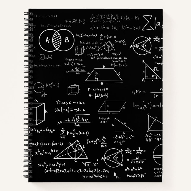 Carnet motif mathématique dessin de l'école de sciences g (Devant)