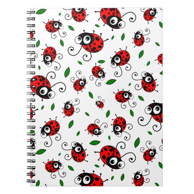 Carnet Motif mignon de coccinelle (Devant)