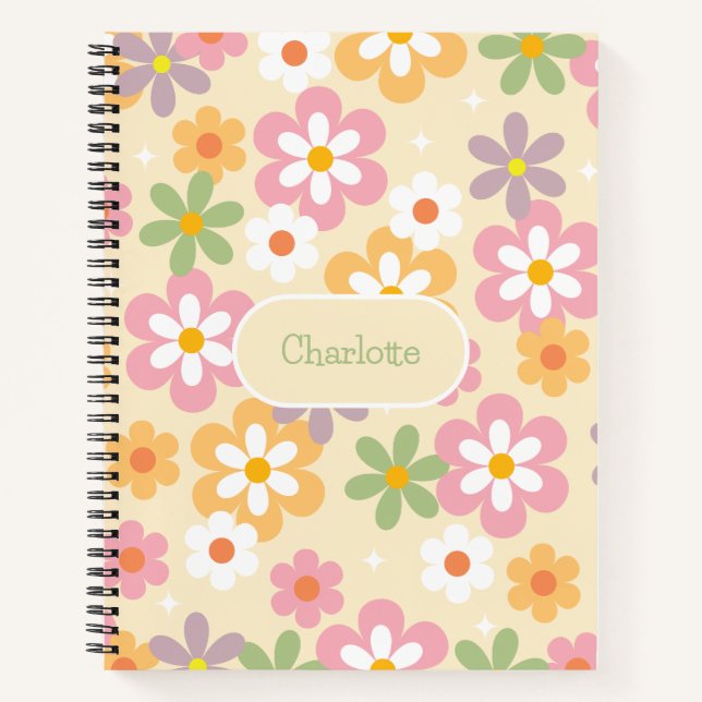 Carnet Motif mignon Fille Daisy (Devant)