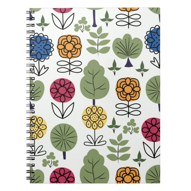 Carnet Motif mignon, nature en été, abstrait (Devant)