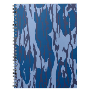 Carnet Motif Militaire Camouflage Bleu Camo Bleu