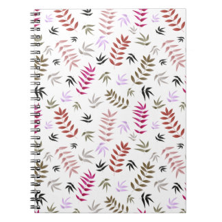 Carnet Motif moderne design en feuille rouge et rose