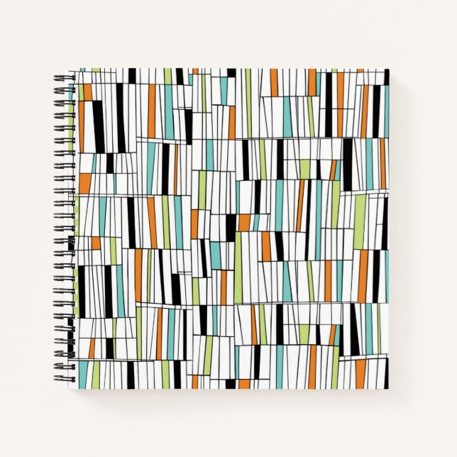 Carnet Motif moderne du milieu du siècle (Devant)