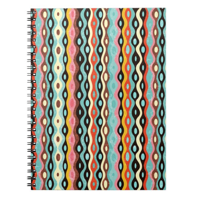 Carnet motif multicolore Abstrait (Devant)
