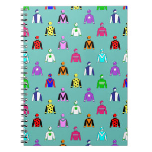 Carnet Motif multicolore de Jockey Soies de course de che