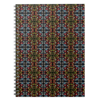 Carnet Motif multicolore techno extraterrestre géométriqu