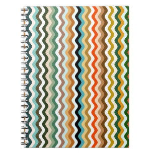Carnet Motif multicouleur Wavy