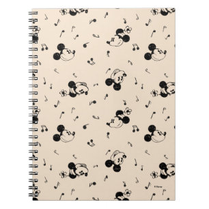 Carnet Motif musical vintage Mickey & Minnie