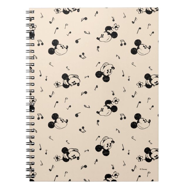 Carnet Motif musical vintage Mickey & Minnie (Devant)