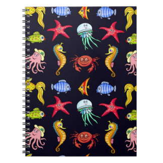 Carnet Motif nautique fabuleux avec une mer orange amusan