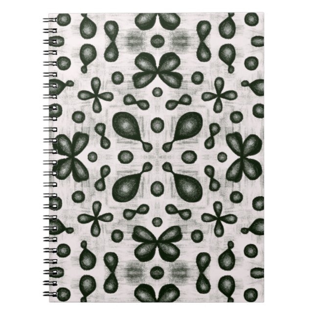 Carnet Motif noir et blanc professeur de chimie organique (Devant)